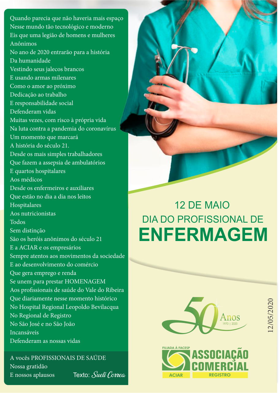 12 de Maio | Dia do Profissional de Enfermagem